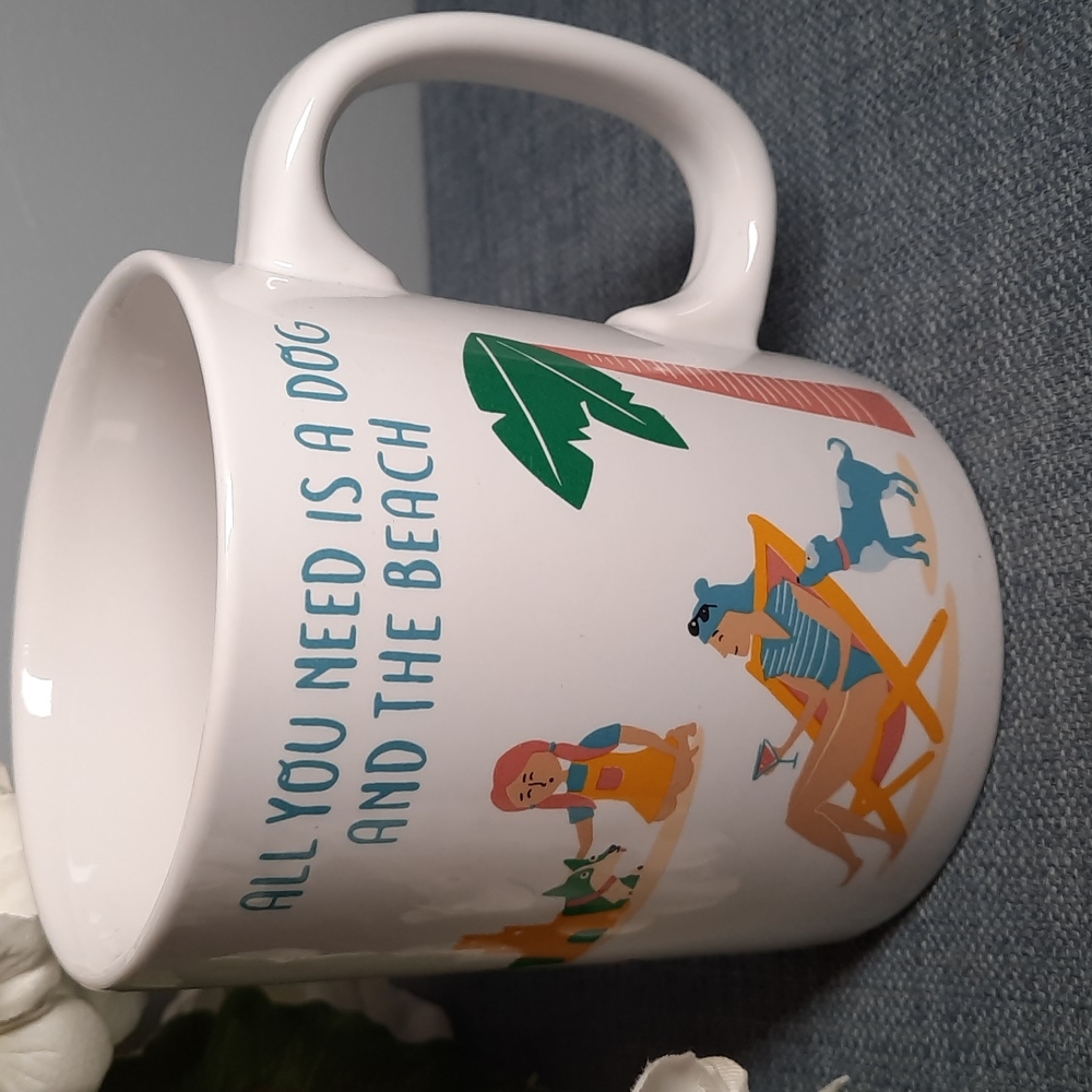 Ceramic Coffee Mug Cup All You Need Is A Dog And The Beach